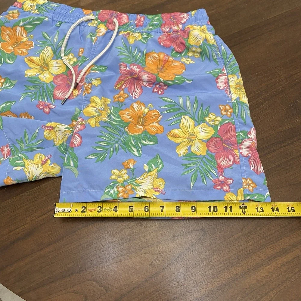 Polo Ralph Lauren Swim Trunks Mens 34 Blue Floral Tropical